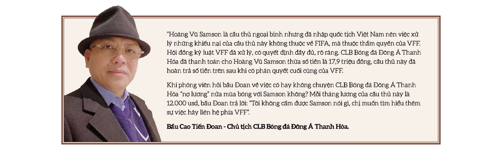 Hoàng Vũ Samson: 15 năm khuấy đảo V.League, cái tình của &quot;bố&quot; Hiển và vụ kiện ở Thanh Hóa - Ảnh 9.