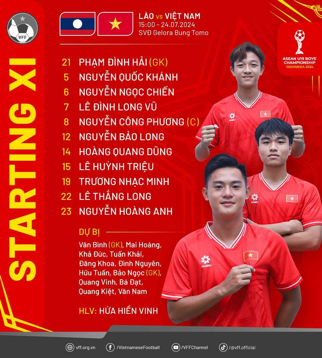 Kết quả U19 Việt Nam vs U19 Lào: Quang Dũng hoàn thành hat-trick siêu phẩm, U19 Việt Nam thắng đậm- Ảnh 4. Kết quả U19 Việt Nam vs U19 Lào: Quang Dũng hoàn thành hat-trick siêu phẩm, U19 Việt Nam thắng đậm- Ảnh 4.